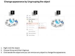 Ce eight staged circle globe diagram with icons powerpoint template