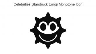 Celebrities Starstruck Emoji Monotone Icon In Powerpoint Pptx Png And Editable Eps Format