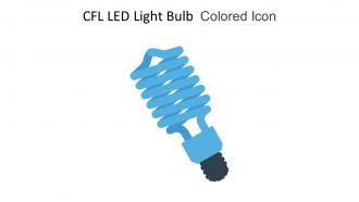 CFL LED Light Bulb Colored Icon In Powerpoint Pptx Png And Editable Eps Format
