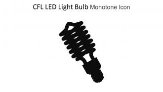 CFL LED Light Bulb Monotone Icon In Powerpoint Pptx Png And Editable Eps Format