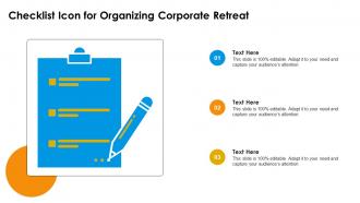 Checklist Icon For Organizing Corporate Retreat