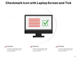 Checkmark Icon Inside A Circle Round Arrow Laptop Screen