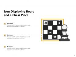 Chess icon strategy circle hand showing displaying