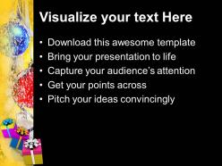 Christmas message clip art gift boxes on background festival templates ppt for slides powerpoint