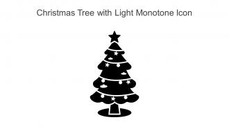 Christmas Tree With Light Monotone Icon In Powerpoint Pptx Png And Editable Eps Format