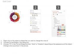 Circle process calender and icons powerpoint slides