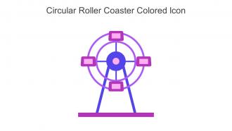 Circular Roller Coaster Colored Icon In Powerpoint Pptx Png And Editable Eps Format
