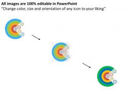 Cj four staged circle with icons financial analysis flat powerpoint design