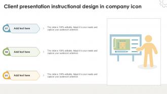 Client Presentation Instructional Design In Company Icon Ppt Presentation
