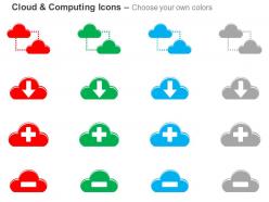 Cloud computing technology data transfer ppt icons graphics