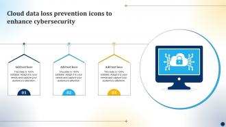 Cloud Data Loss Prevention Icons To Enhance Cybersecurity