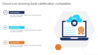 Cloud Icon Showing SaaS Certification Completion