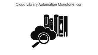 Cloud Library Automation Monotone Icon In Powerpoint Pptx Png And Editable Eps Format