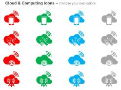 Cloud mobile wrench antenna ppt icons graphics