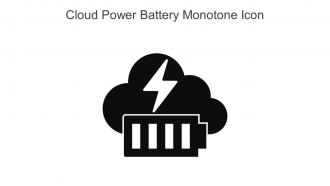Cloud Power Battery Monotone Icon In Powerpoint Pptx Png And Editable Eps Format