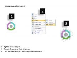Cn three segment circle diagram with icons flat powerpoint design