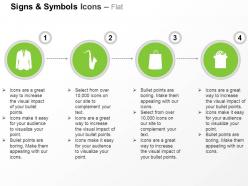 Coat flute shopping bag bin ppt icons graphics
