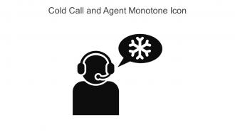 Cold Call And Agent Monotone Icon In Powerpoint Pptx Png And Editable Eps Format