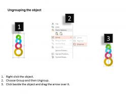Colored circle vertical process diagram with icons flat powerpoint design