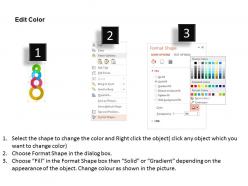 Colored circle vertical process diagram with icons flat powerpoint design