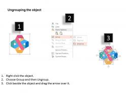 Colored ribbon design with icons flat powerpoint design