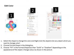 Colored ribbon design with icons flat powerpoint design