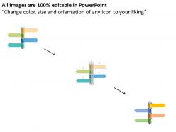 Column chart with business icon and data flat powerpoint design