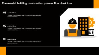 Commercial Building Construction Process Flow Chart Icon