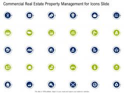 Commercial real estate property management for icons slide ppt professional slides