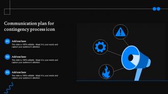 Communication Plan For Contingency Process Icon