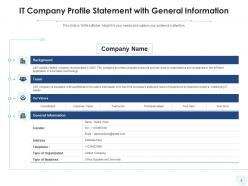 Company profile capital structure business information financial icon