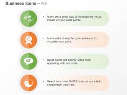 Competition camera bubble yin yang ppt icons graphics