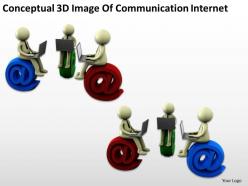 Conceptual 3d image of communication internet ppt graphics icons powerpoint