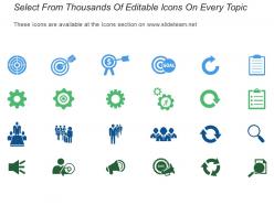 Configure manage data program integration with circles and icons