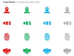 Construction criminal debtor employment law ppt icons graphics