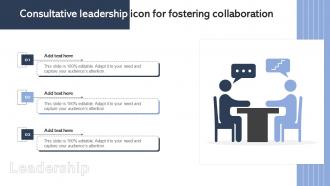 Consultative Leadership Icon For Fostering Collaboration