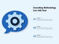 Consulting methodology icon with gear