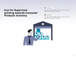 Consumer products icon ecommerce production electronics inventory supervisor