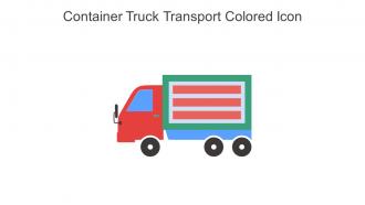 Container Truck Transport Colored Icon In Powerpoint Pptx Png And Editable Eps Format