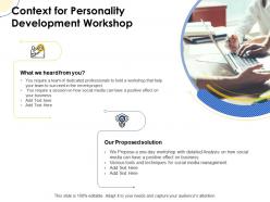 Context for personality development workshop ppt powerpoint icons portfolio