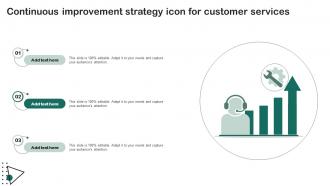 Continuous Improvement Strategy Icon For Customer Services