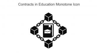 Contracts In Education Monotone Icon In Powerpoint Pptx Png And Editable Eps Format