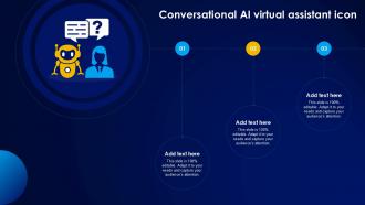 Conversational AI Virtual Assistant Icon Ppt Slides