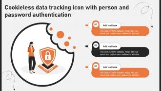 Cookieless Data Tracking Icon With Person And Password Authentication