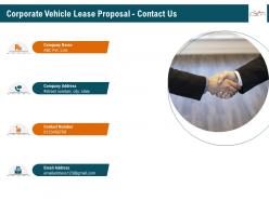 Corporate vehicle lease proposal contact us ppt icon