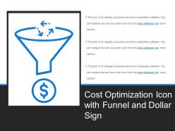 Cost optimization icon with funnel and dollar sign