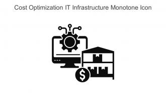 Cost Optimization IT Infrastructure Monotone Icon In Powerpoint Pptx Png And Editable Eps Format