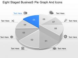 Cp eight staged business pie graph and icons powerpoint template