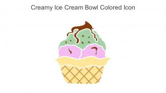 Creamy Ice Cream Bowl Colored Icon In Powerpoint Pptx Png And Editable Eps Format