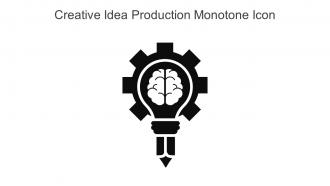 Creative Idea Production Monotone Icon In Powerpoint Pptx Png And Editable Eps Format